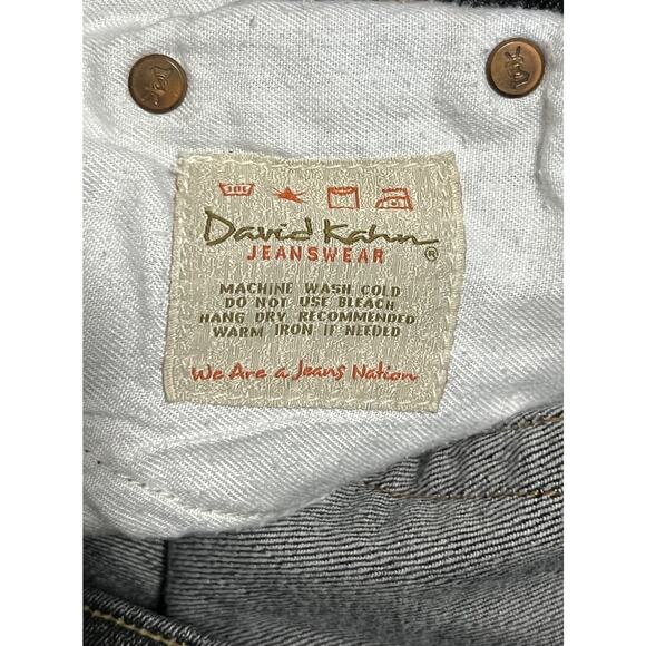 David Kahn Lauren Faded Black Denim Jeans Stretch Bootcut Women’s Size 8 - Picture 8 of 9